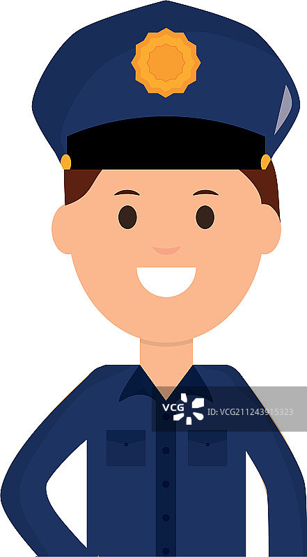 警官头像角色图片素材