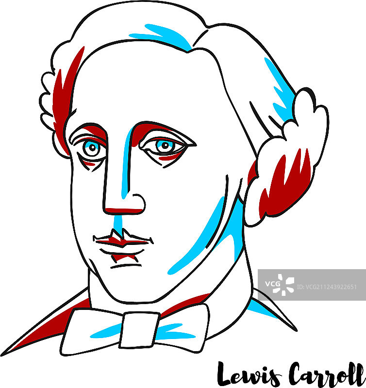 刘易斯·卡罗尔肖像图片素材