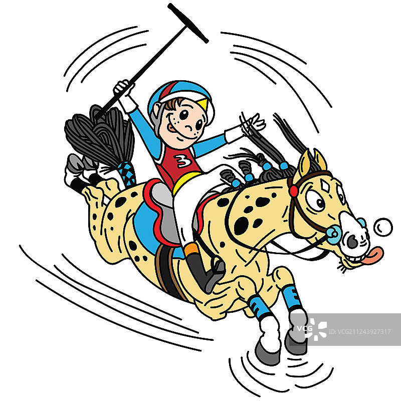 卡通马术马球图片素材