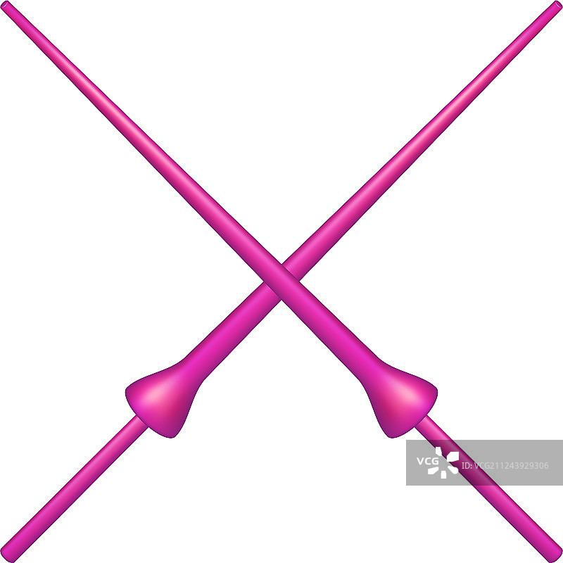 粉色设计的两支交叉长矛图片素材