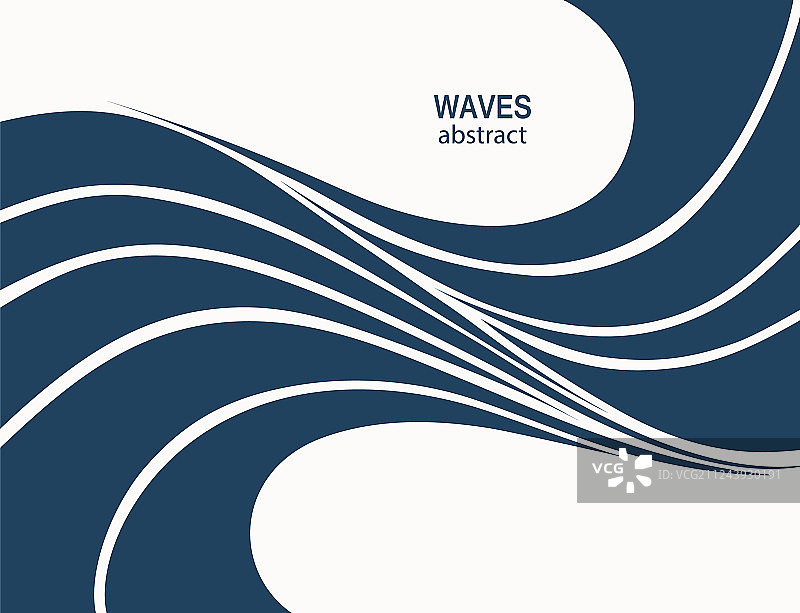 抽象水波纹标志设计（化妆品/冲浪）图片素材