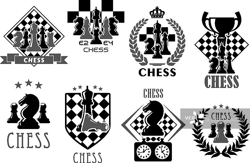 国际象棋俱乐部比赛图标图片素材