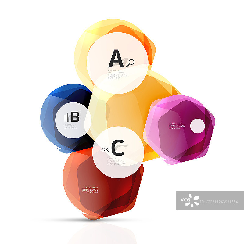 玻璃现代几何六边形抽象图片素材