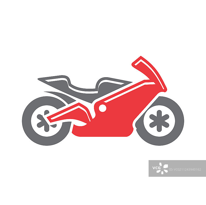 白色背景上的摩托车运动图标图片素材
