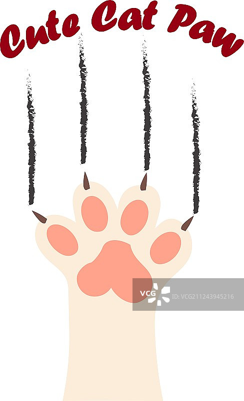带爪子的猫爪印图片素材