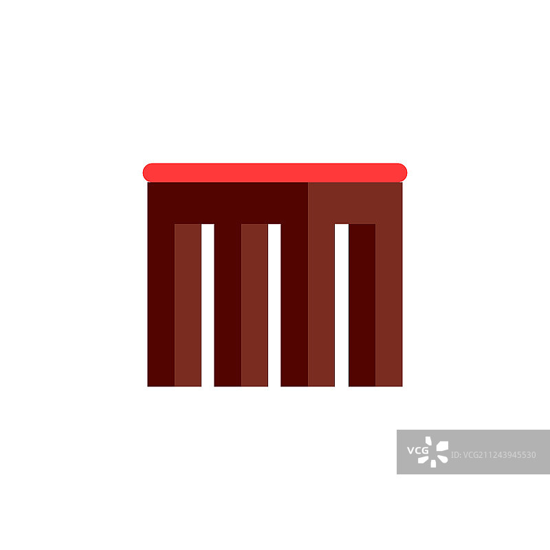 带软座的方形木制小凳子图片素材