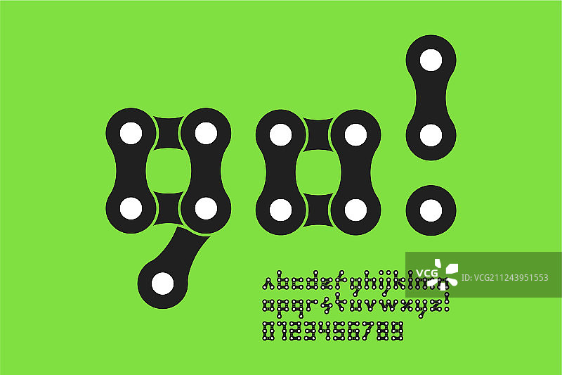 自行车链条字体图片素材