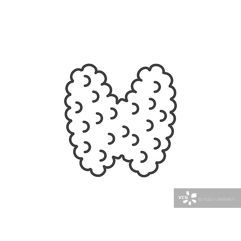 甲状腺线性图标图片素材