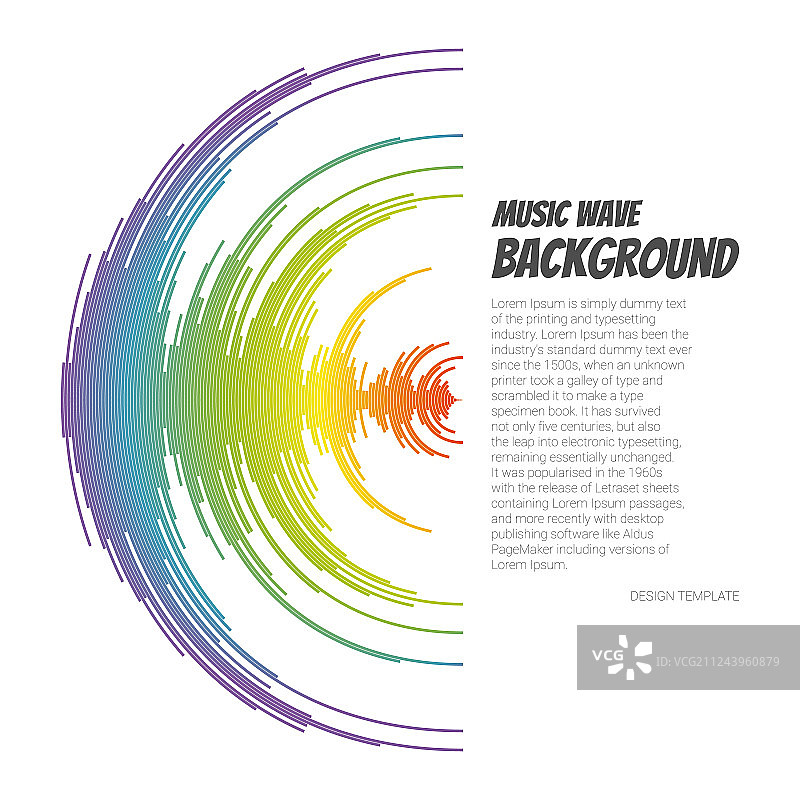 彩虹音乐logo的声波背景图片素材