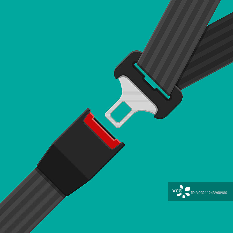 打开和关闭的安全带图片素材