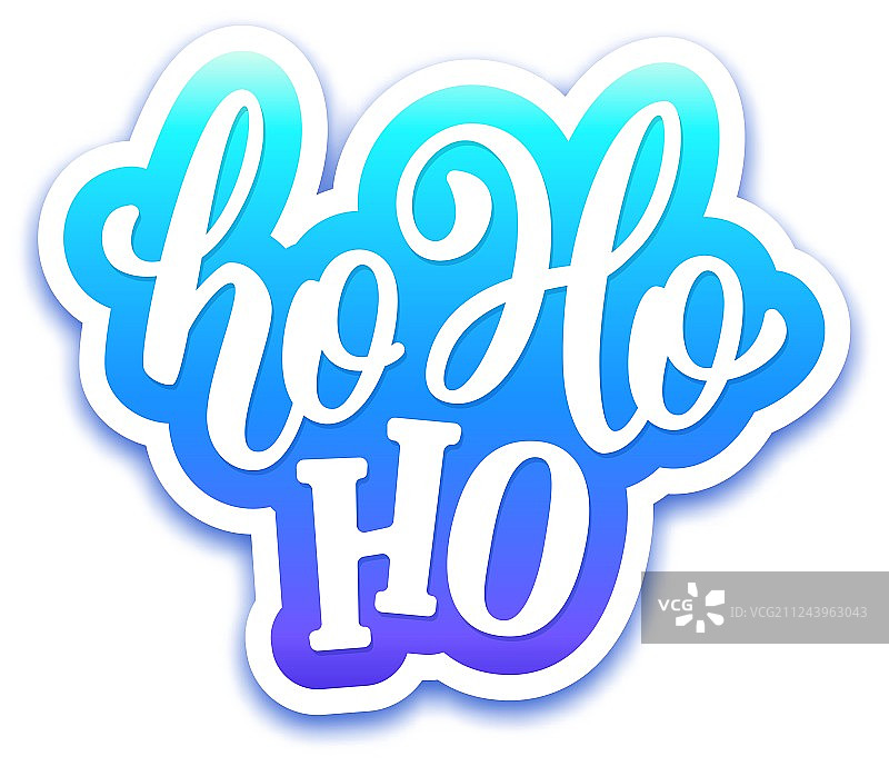 纸质标签上的“Ho-Ho-Ho”字样图片素材