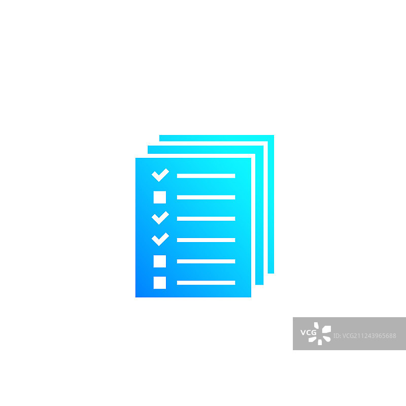 白色背景上的测试调查图标图片素材