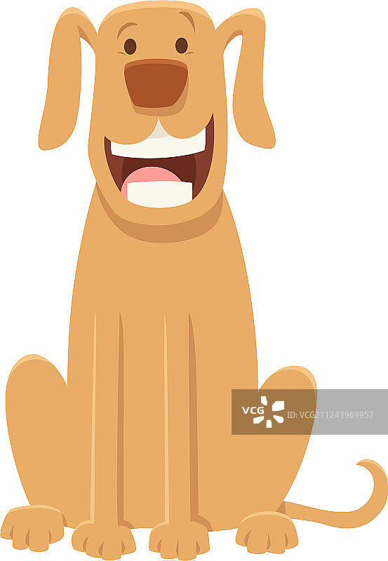 快乐的大丹犬卡通角色图片素材