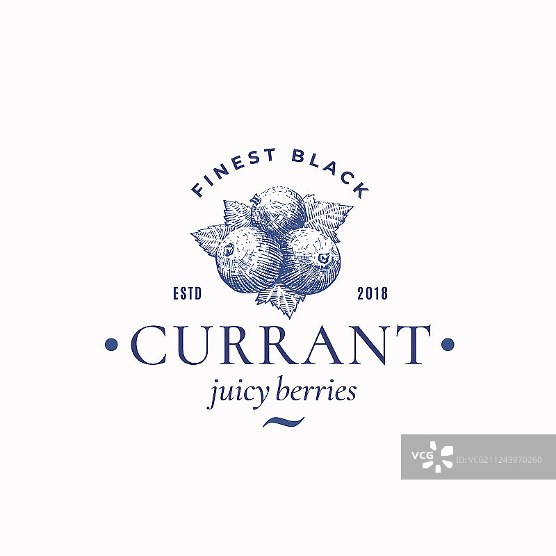 精美黑醋栗抽象标志符号图片素材