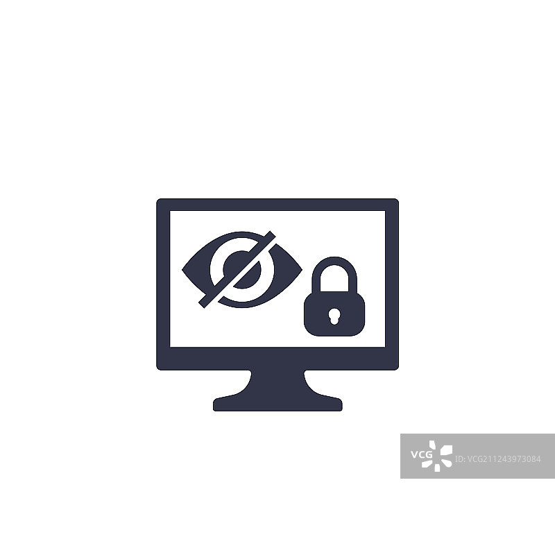 带眼睛和锁的家长控制图标图片素材