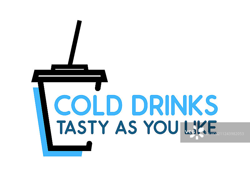 冷饮 - 白色背景上的苏打杯Logo图片素材