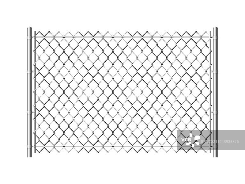 金属链条围栏网格图片素材