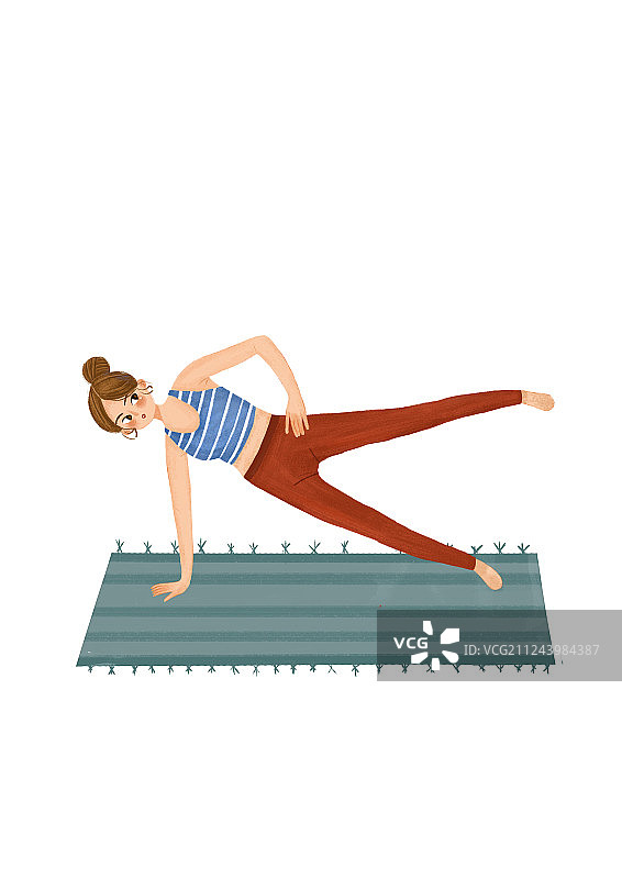 瑜伽运动女孩图片素材