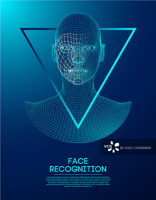 蓝色眼睛机器人，细节虹膜图片素材