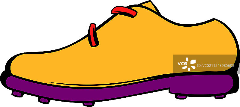 高尔夫球鞋卡通图标图片素材