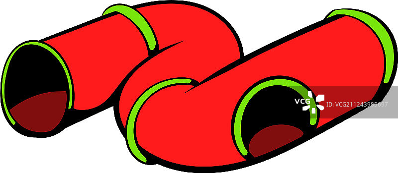 彩色游乐场滑梯卡通图标图片素材