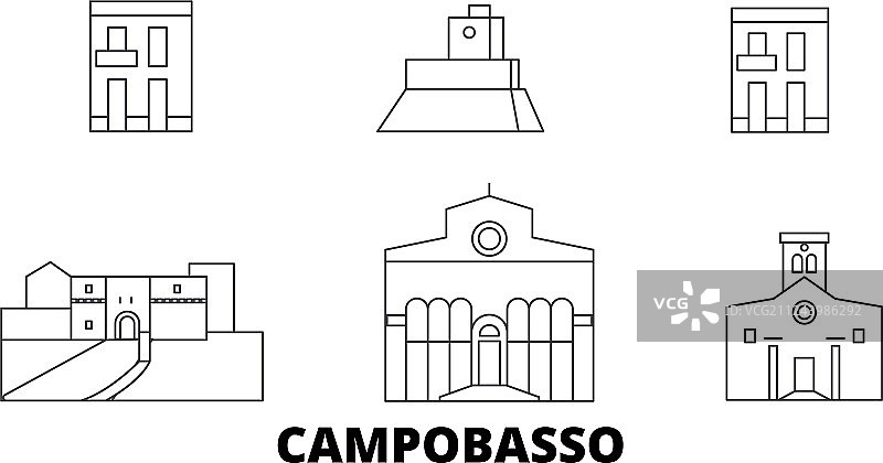 意大利坎波巴索城市天际线图片素材