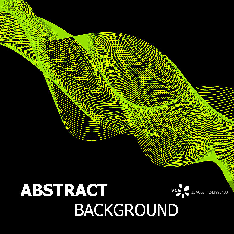 抽象绿色波浪线条背景图片素材