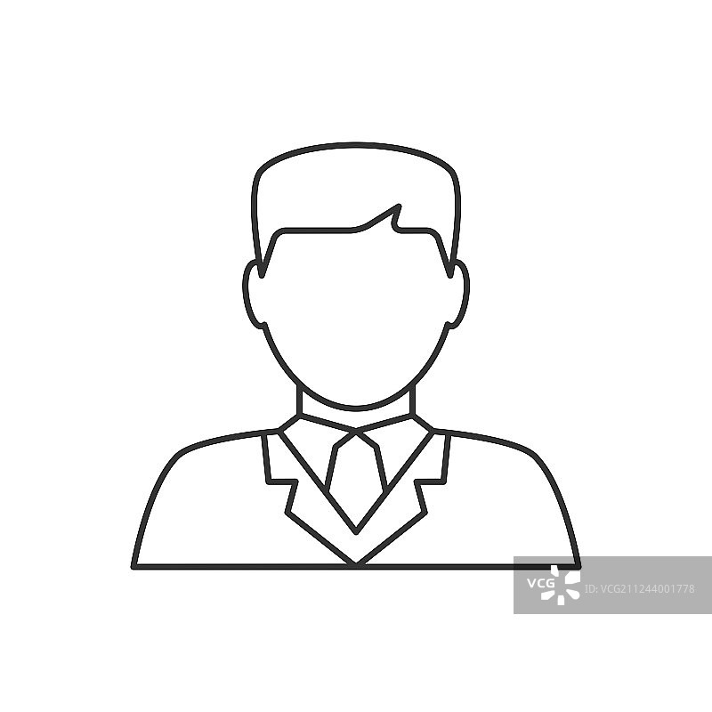 律师头像线条图标图片素材