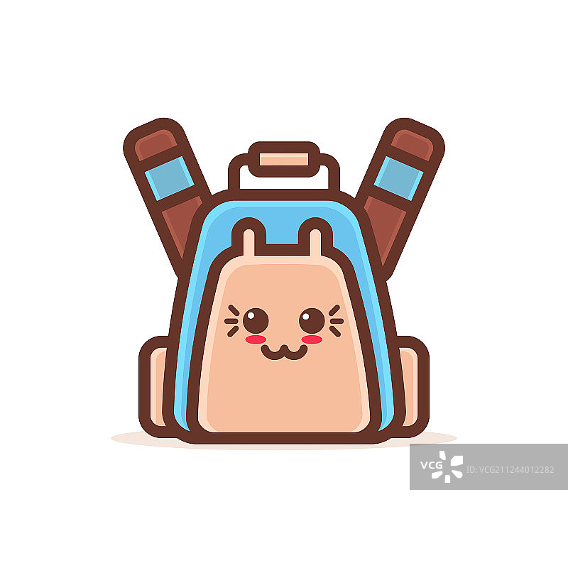 微笑的卡通背包漫画人物图片素材