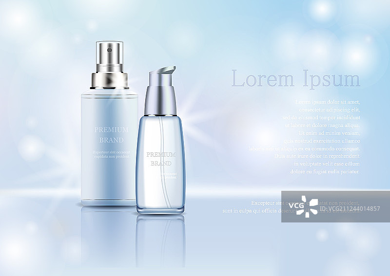 逼真塑料质感的杂志广告页图片素材