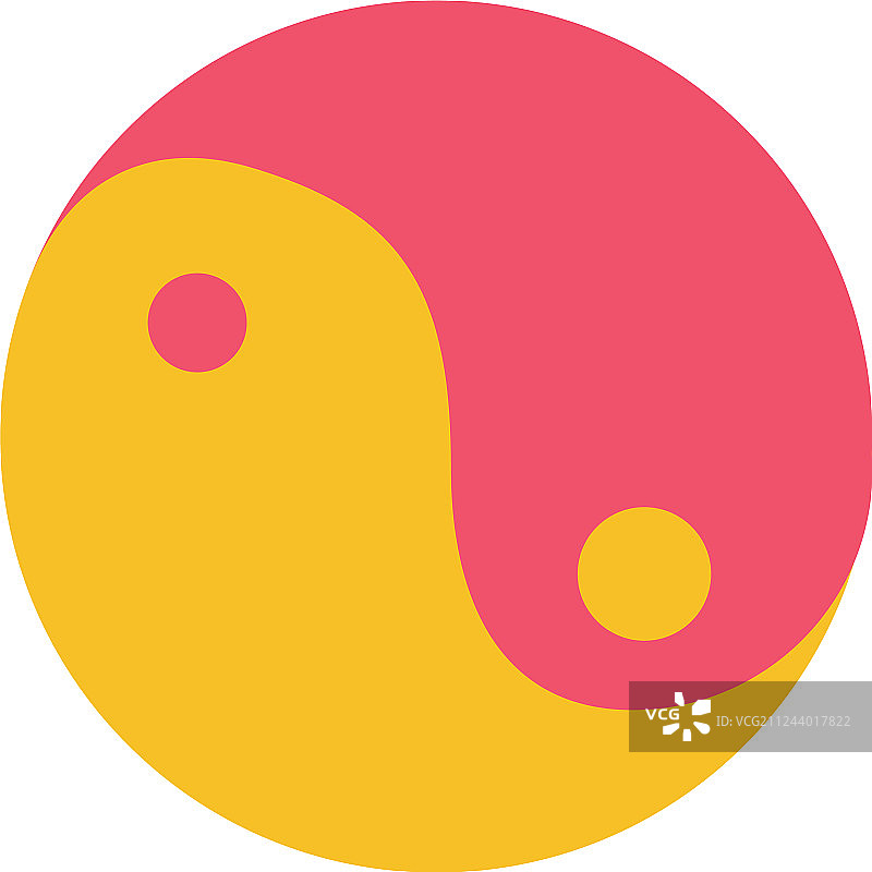 阴阳太极 isolated 图标图片素材