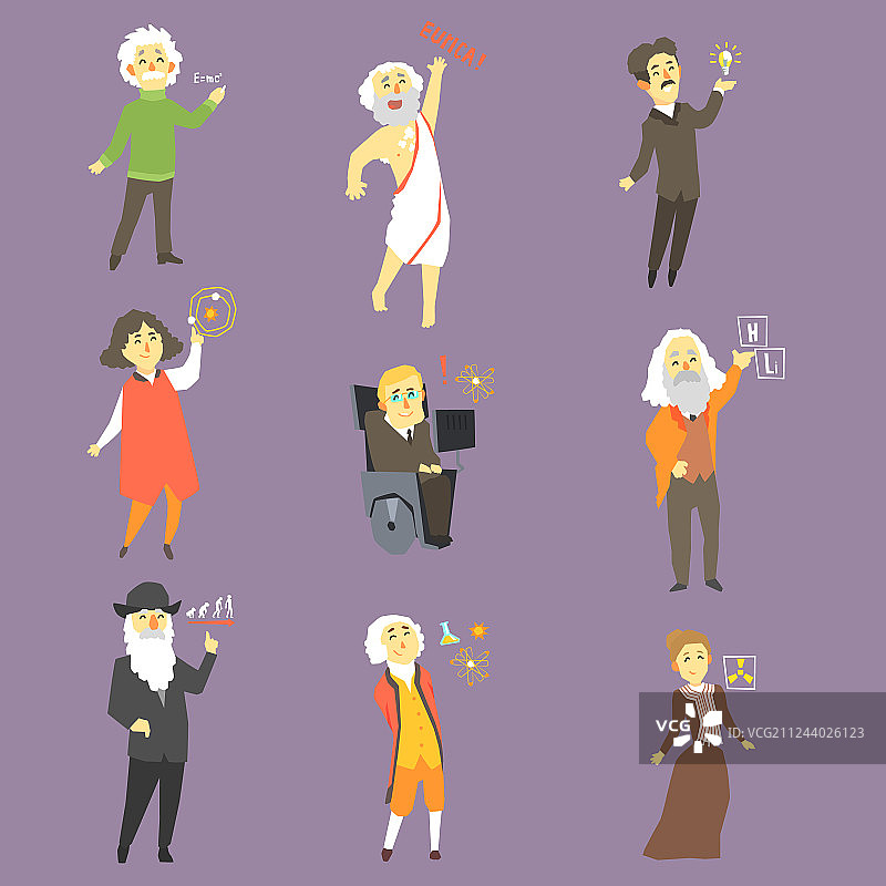 历史上的著名科学家合集图片素材