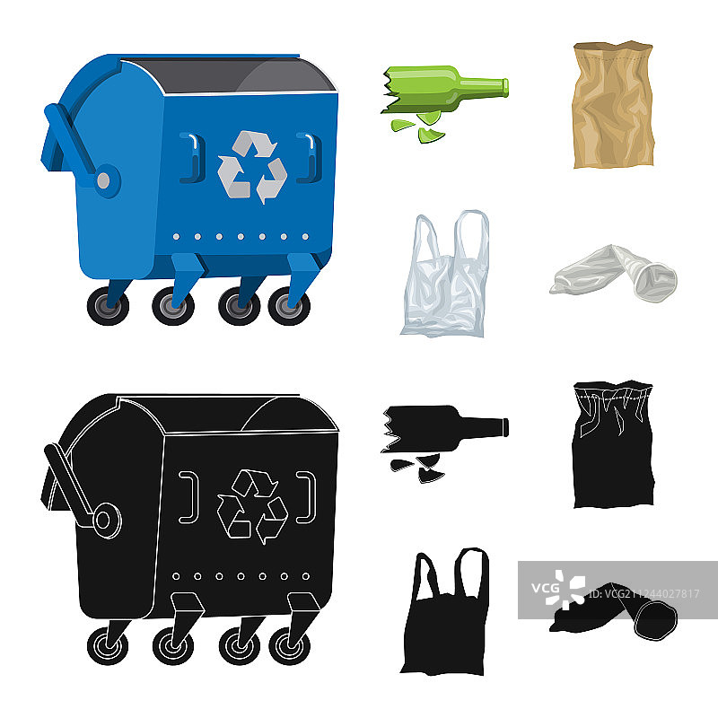 倾倒和排序图标集设计图片素材