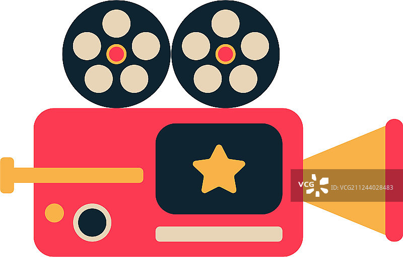 录像机（扁平风格）图片素材