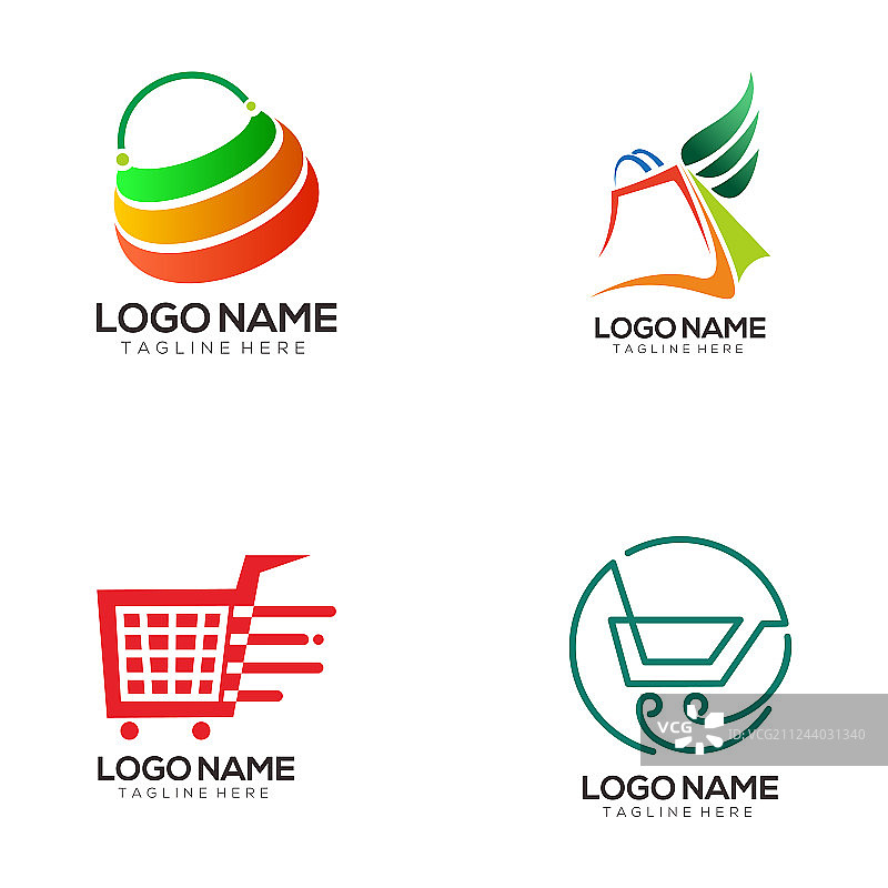 零售和购物Logo设计图标图片素材