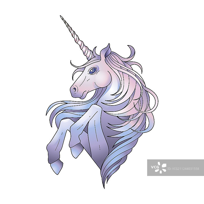 可爱风格的独角兽图案图片素材