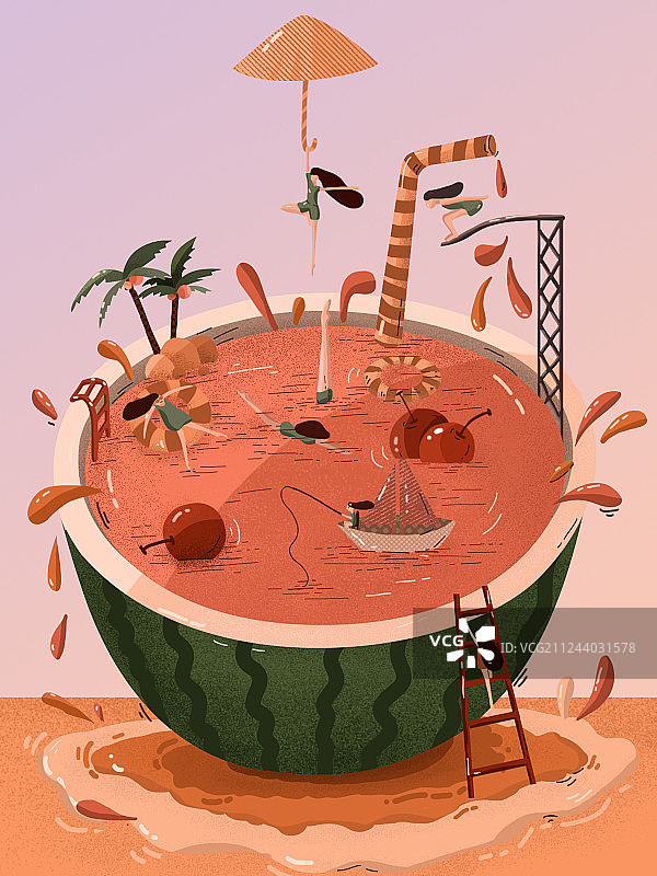夏季消暑图片素材