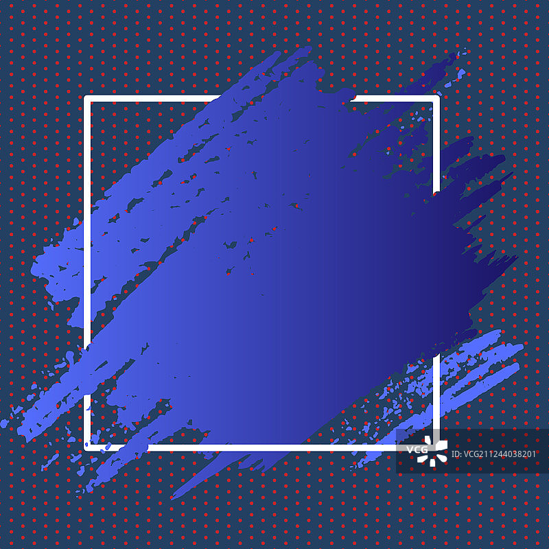 超出方形线条的撞色污迹图片素材