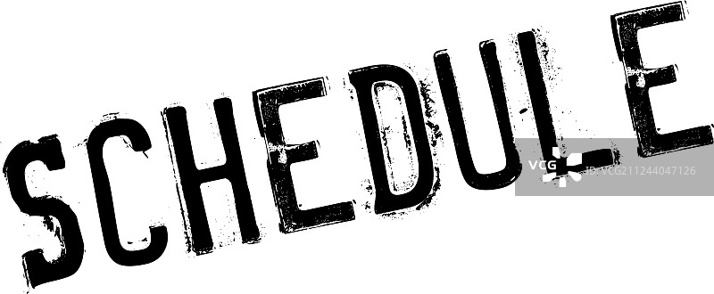 日程安排橡胶印章图片素材