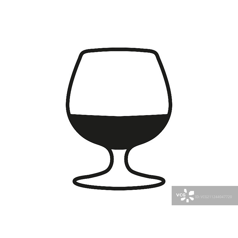 白兰地酒杯图标图片素材