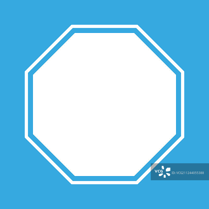 蓝色背景上的空白停车标志图片素材