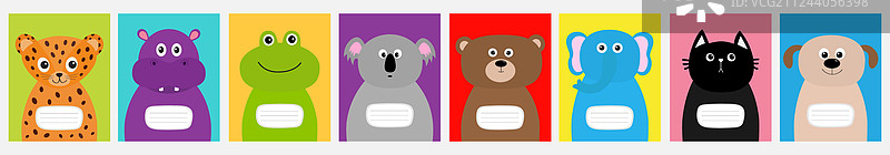 笔记本封面猫狗美洲虎图案图片素材