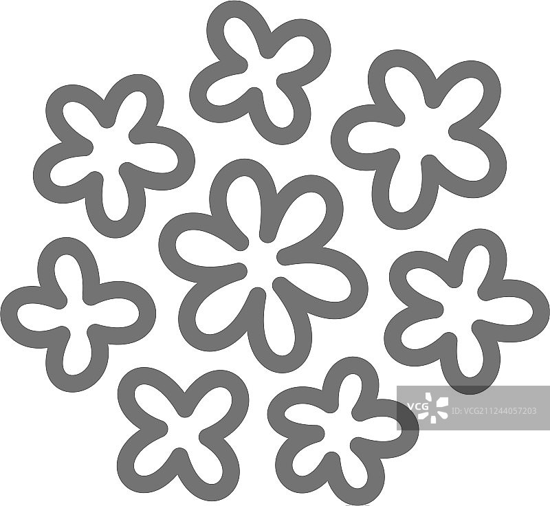 荞麦花线条图标图片素材