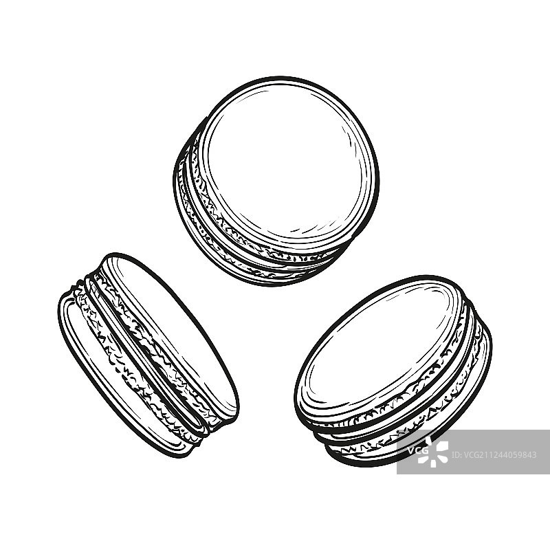 蛋白杏仁饼图片素材