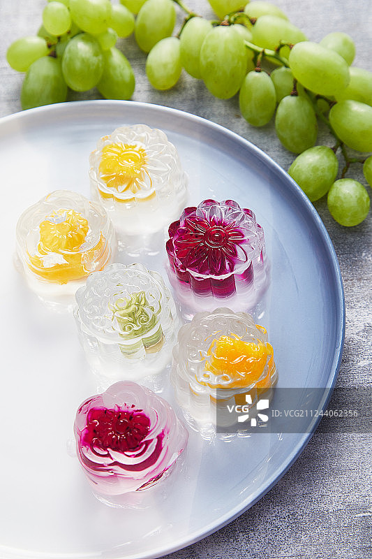 水果果冻月饼图片素材