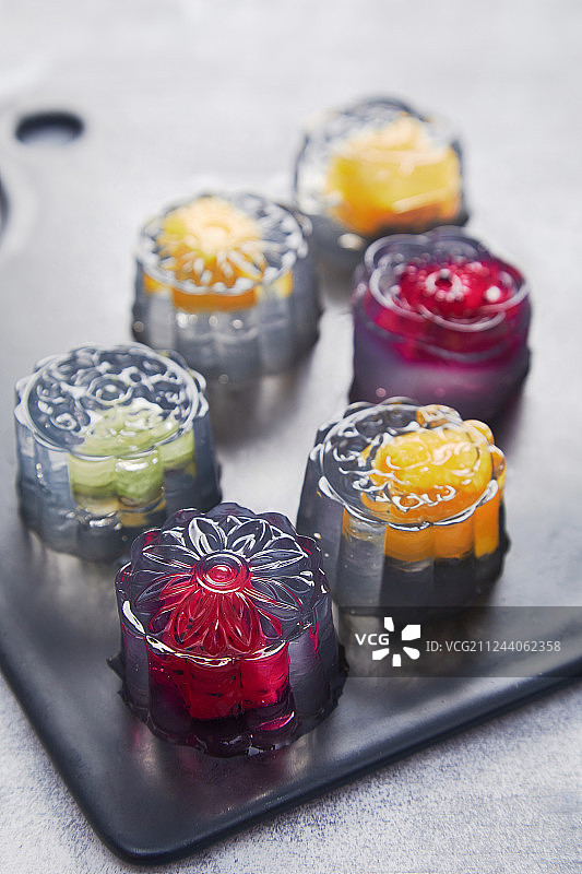 水果果冻月饼图片素材