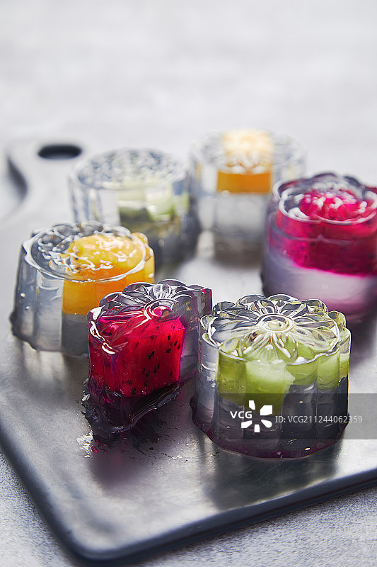 水果果冻月饼图片素材