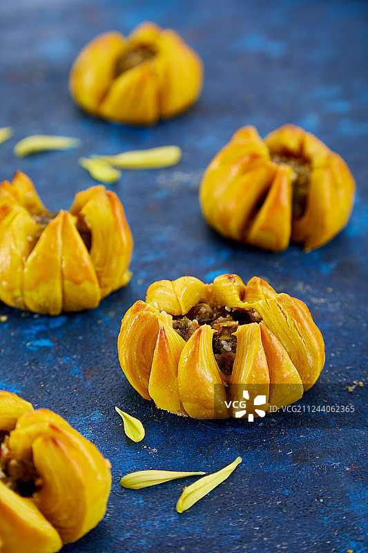 中式点心菊花酥图片素材