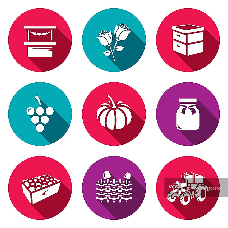 农业市场玫瑰图标图片素材