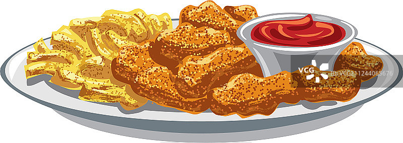 炸鸡块图片素材